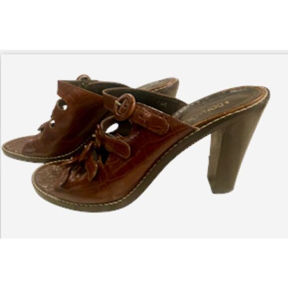 Donald J. Pliner Sz. 8.5 Strappy Slide-In Shoes Made in Italy Leather - Picture 5 of 9